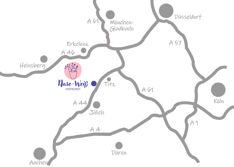 Lageplan Autobahnen